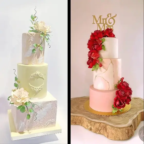 Designer wedding cake