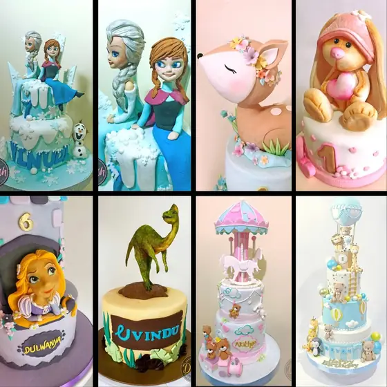 Fondant figure cake