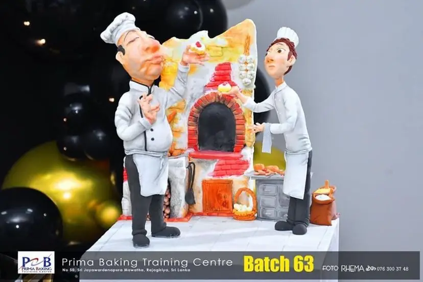 My pastillage show piece for our graduation of Prima Baking Training School .