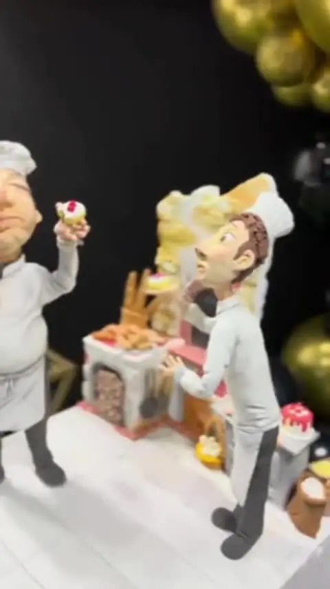 Video of pastillage chef figures